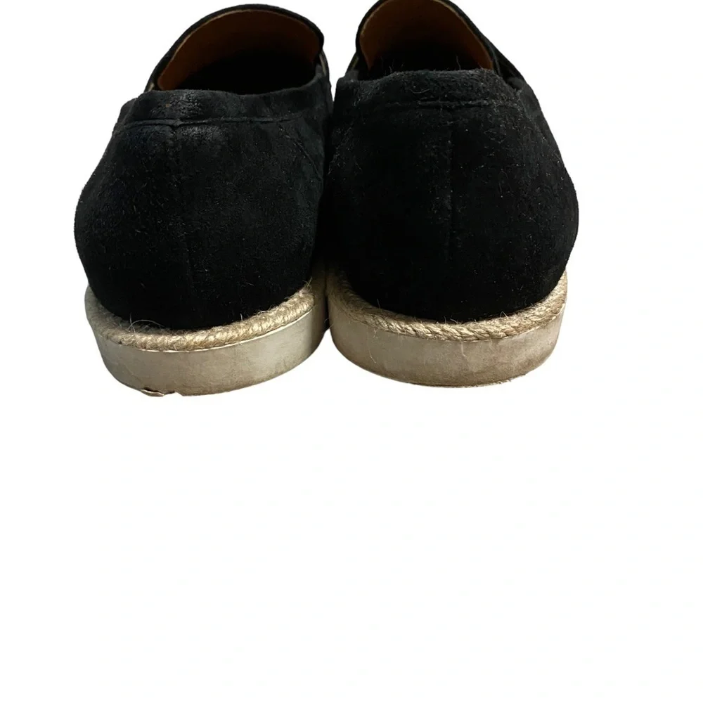 Caslon Tristian Suede Espadrille Loafers Slip On Flats Black Size 8.5 Shoes